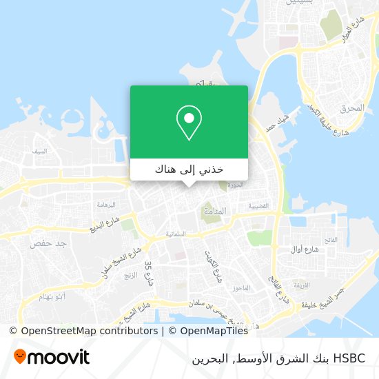 خريطة HSBC بنك الشرق الأوسط