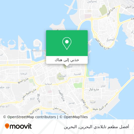 خريطة أفضل مطعم تايلاندي البحرين