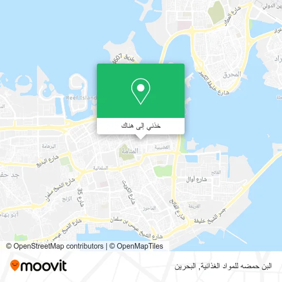 خريطة البن حمضه للمواد الغذائية