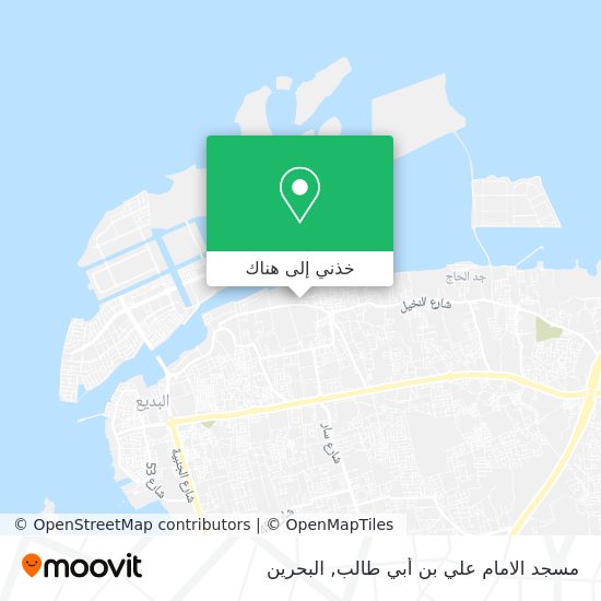 خريطة مسجد الامام علي بن أبي طالب