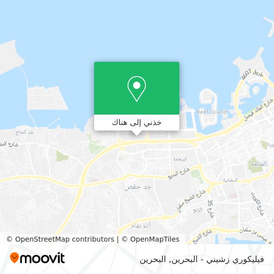 خريطة فيليكوري زشيني - البحرين