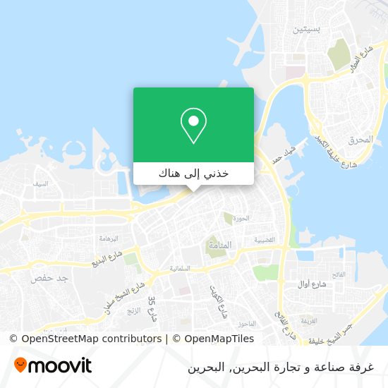 خريطة غرفة صناعة و تجارة البحرين