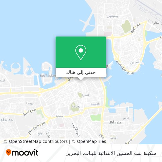 خريطة سكينة بنت الحسين الابتدائية للبنات