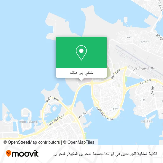 خريطة الكلية الملكية للجراحين في ايرلندا-جامعة البحرين الطبية