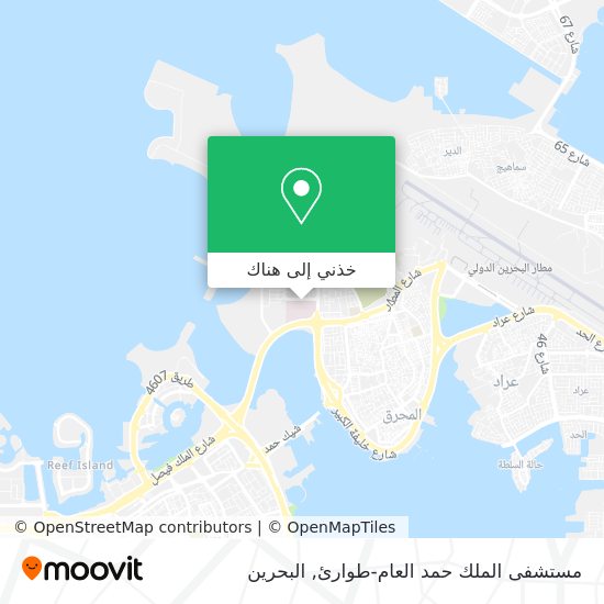 خريطة مستشفى الملك حمد العام-طوارئ