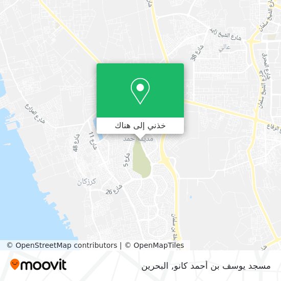 خريطة مسجد يوسف بن أحمد كانو