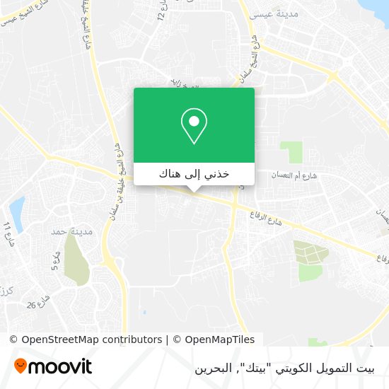خريطة بيت التمويل الكويتي "بيتك"