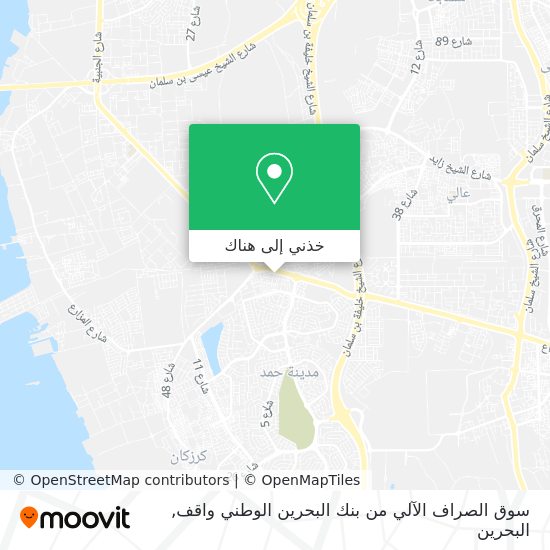 خريطة سوق الصراف الآلي من بنك البحرين الوطني واقف