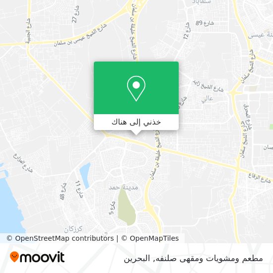 خريطة مطعم ومشويات ومقهى صلنفه