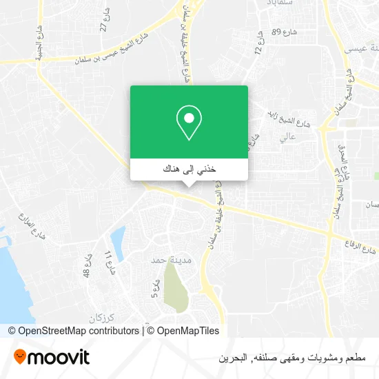 خريطة مطعم ومشويات ومقهى صلنفه