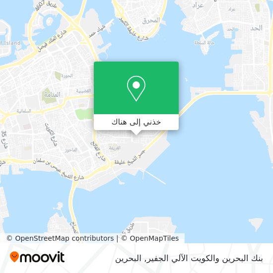 خريطة بنك البحرين والكويت الآلي الجفير
