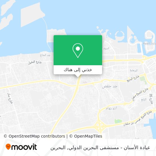 خريطة عيادة الأسنان - مستشفى البحرين الدولي
