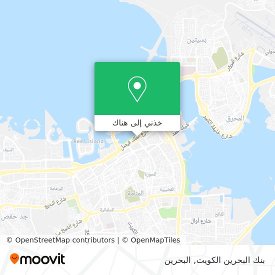 خريطة بنك البحرين الكويت
