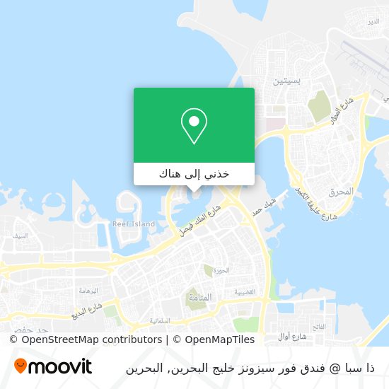 خريطة ذا سبا @ فندق فور سيزونز خليج البحرين