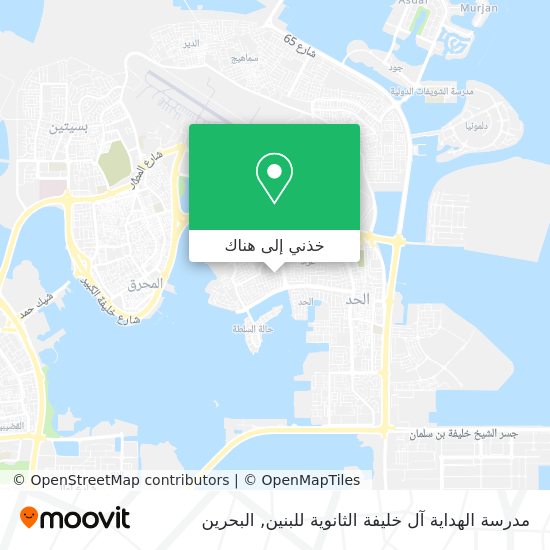 خريطة مدرسة الهداية آل خليفة الثانوية للبنين