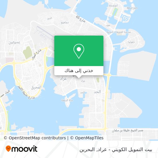 خريطة بيت التمويل الكويتي - عراد