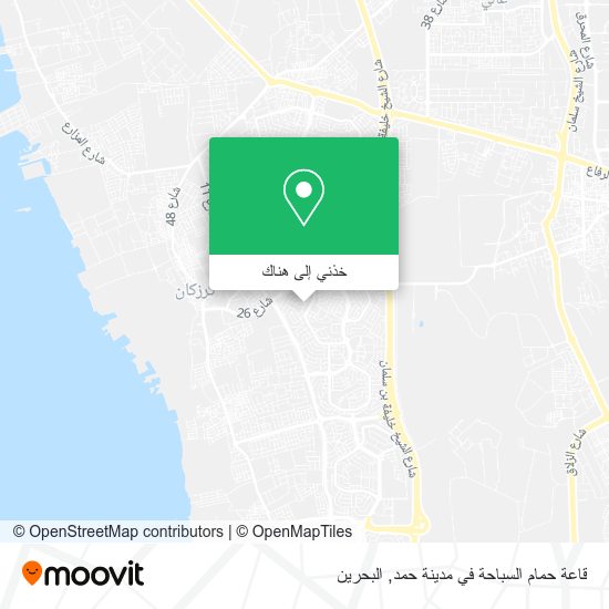 خريطة قاعة حمام السباحة في مدينة حمد