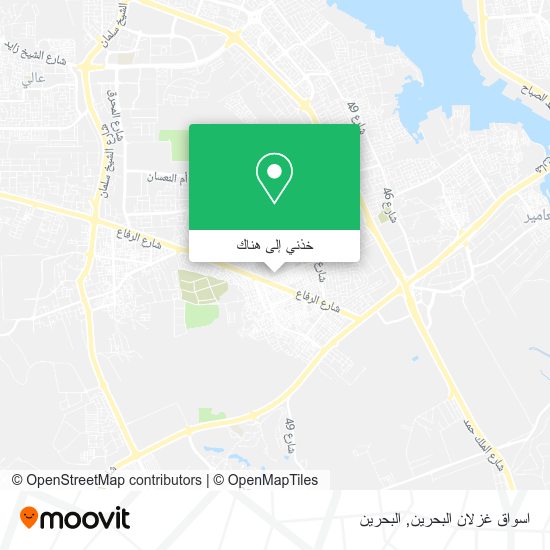 خريطة اسواق غزلان البحرين