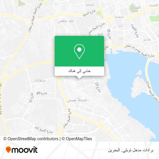 خريطة برادات مدخل توبلي
