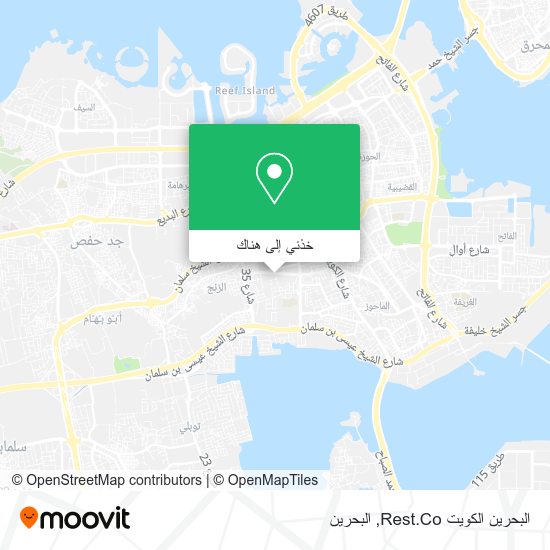 خريطة البحرين الكويت Rest.Co