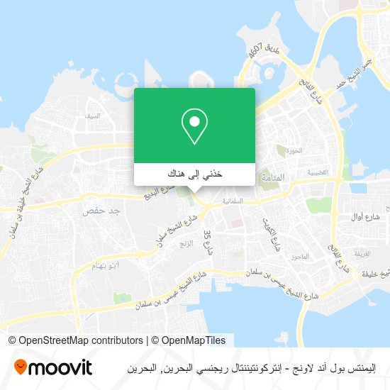 خريطة إليمنتس بول آند لاونج - إنتركونتيننتال ريجنسي البحرين