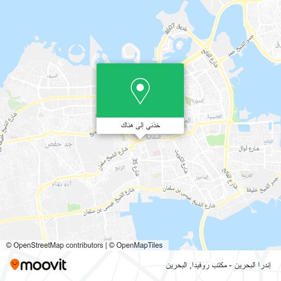 خريطة إندرا البحرين - مكتب روفيدا