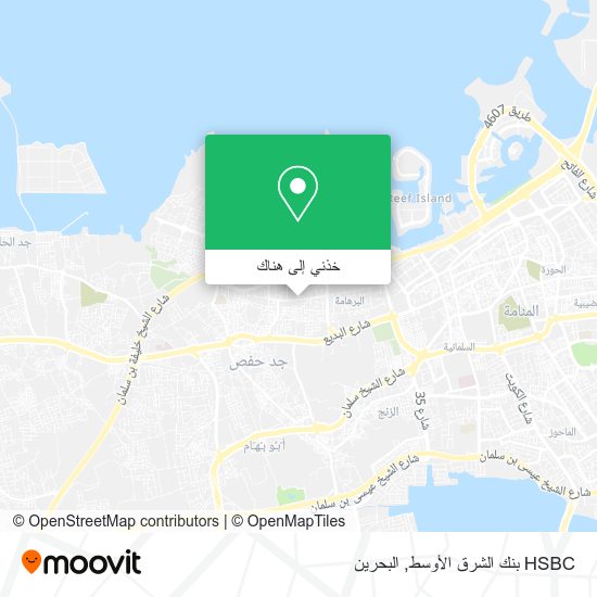 خريطة HSBC بنك الشرق الأوسط