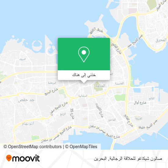 خريطة صالون شيكاغو للحلاقة الرجالية