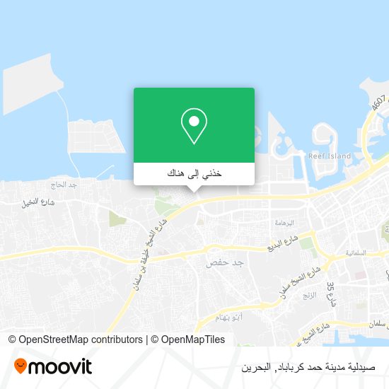 خريطة صيدلية مدينة حمد كرباباد