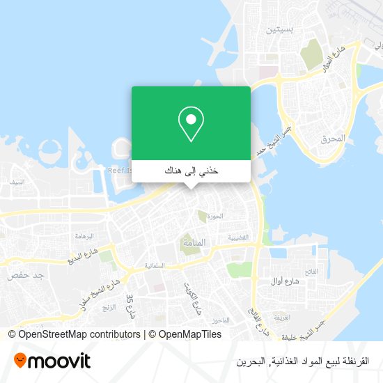 خريطة القرنفلة لبيع المواد الغذائية