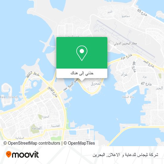 خريطة شركة ثيجاس للدعاية و الاعلان