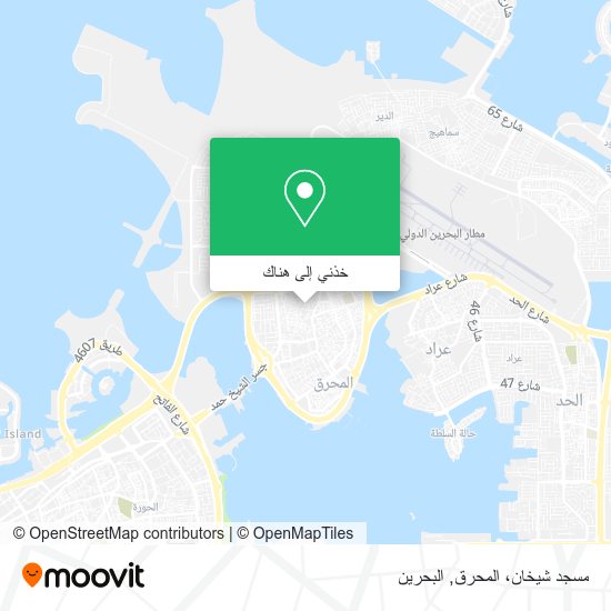 خريطة مسجد شيخان، المحرق