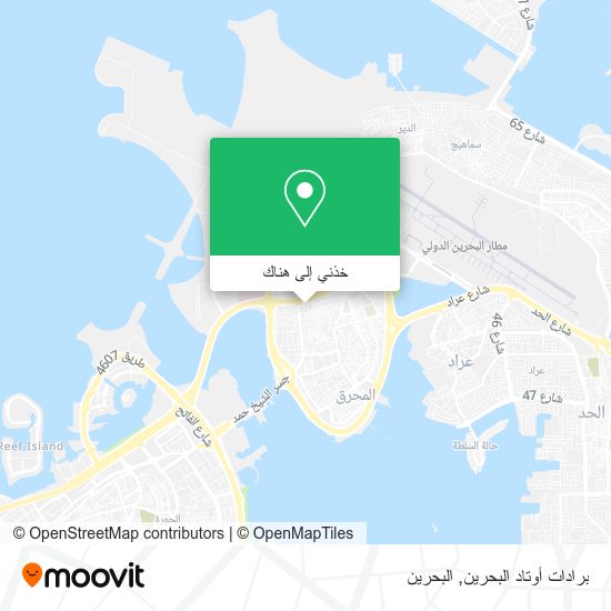 خريطة برادات أوتاد البحرين