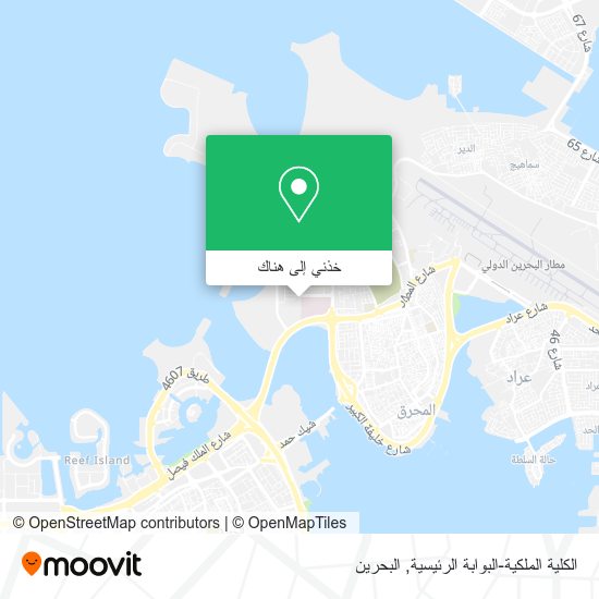 خريطة الكلية الملكية-البوابة الرئيسية