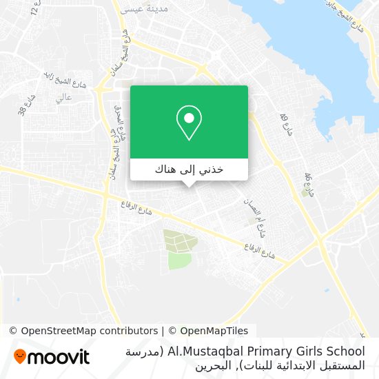 خريطة Al.Mustaqbal Primary Girls School (مدرسة المستقبل الابتدائية للبنات)
