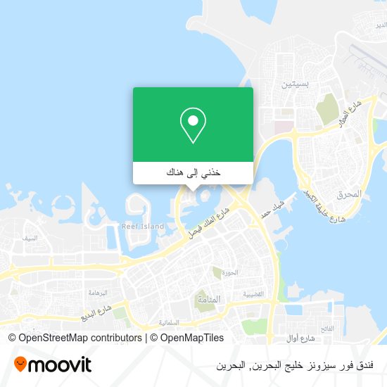خريطة فندق فور سيزونز خليج البحرين