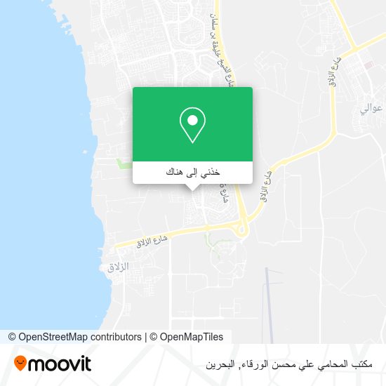 خريطة مكتب المحامي علي محسن الورقاء
