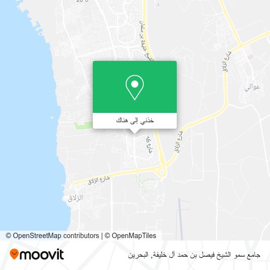 خريطة جامع سمو الشيخ فيصل بن حمد آل خليفة