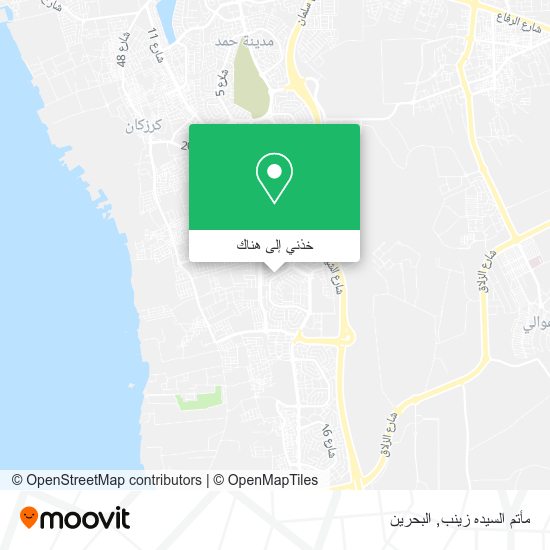 خريطة مأتم السيده زينب