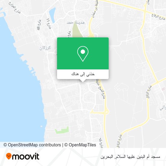 خريطة مسجد أم البنين عليها السلام