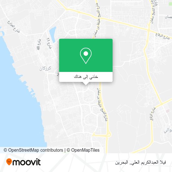 خريطة فيلا العبدالكريم العلي