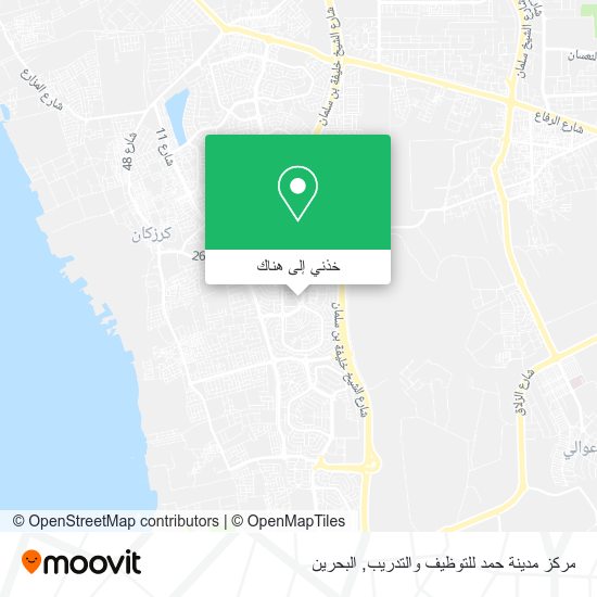 خريطة مركز مدينة حمد للتوظيف والتدريب