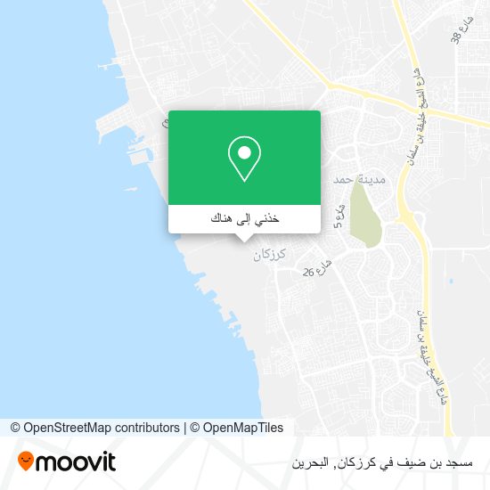 خريطة مسجد بن ضيف في كرزكان