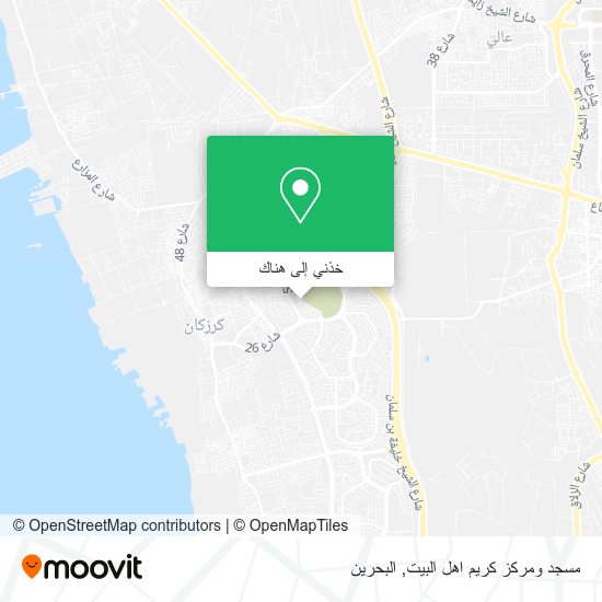 خريطة مسجد ومركز كريم اهل البيت