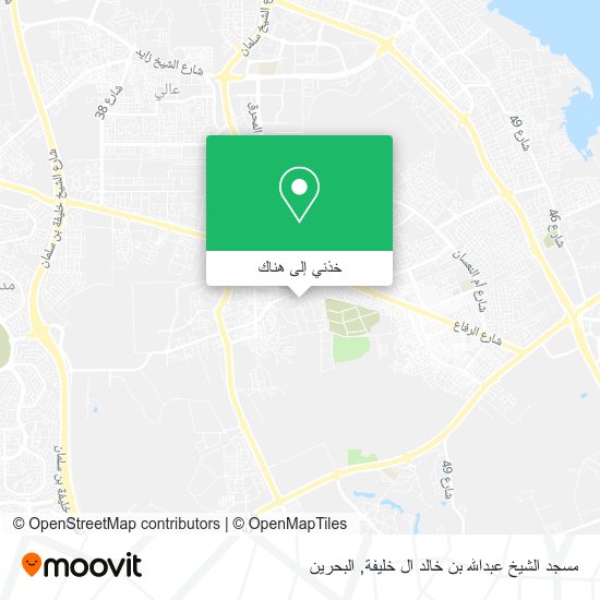 خريطة مسجد الشيخ عبدالله بن خالد ال خليفة