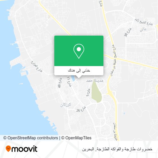 خريطة خضروات طازجة والفواكه الطازجة