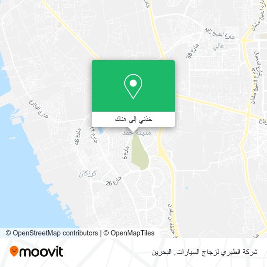 خريطة شركة الطيري لزجاج السيارات