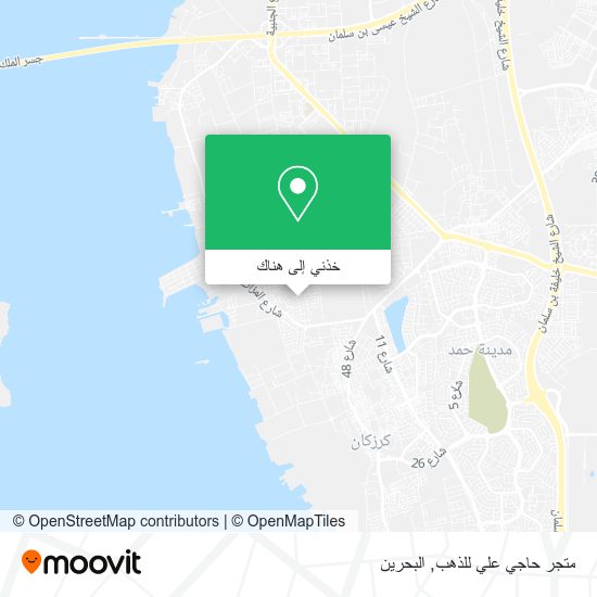 خريطة متجر حاجي علي للذهب