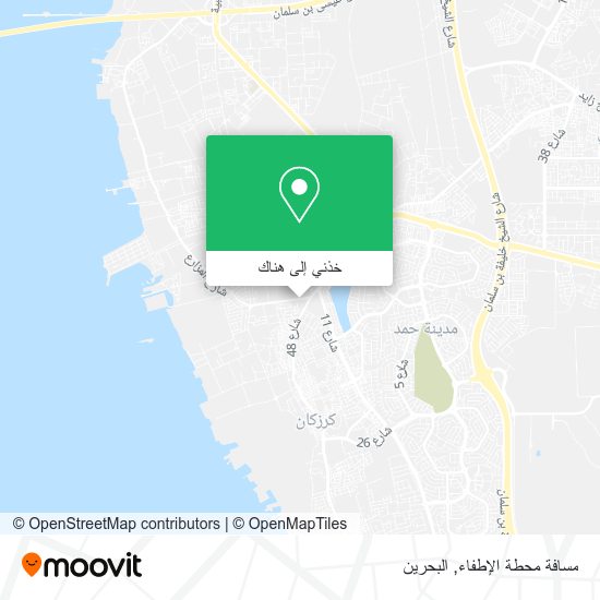 خريطة مسافة محطة الإطفاء