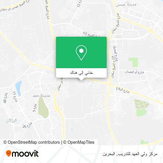 خريطة مركز ولي العهد للتدريب